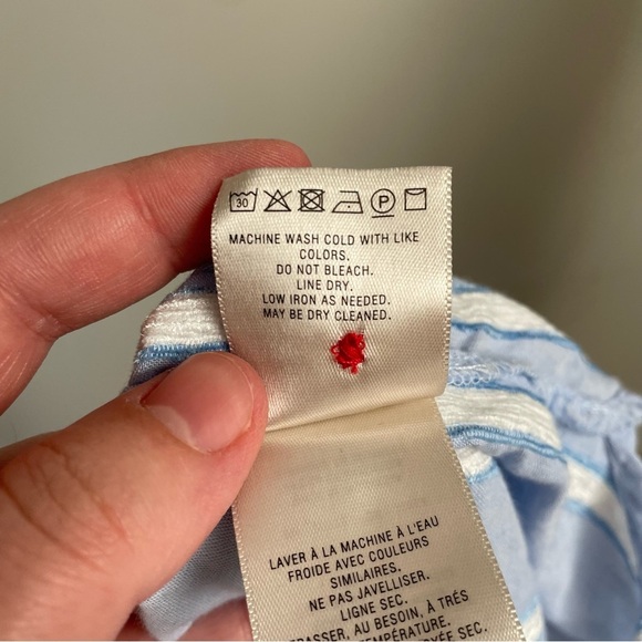 Anthropologie Building 18 South Seas Tunic Blue Striped Tie Waist Size 12 - Picture 8 of 10